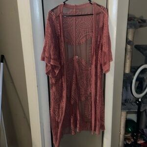 Pink duster. From Walmart size small med